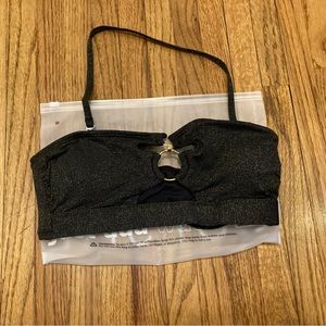 Sparkling Lurex O-Ring Bandeau Bikini Top